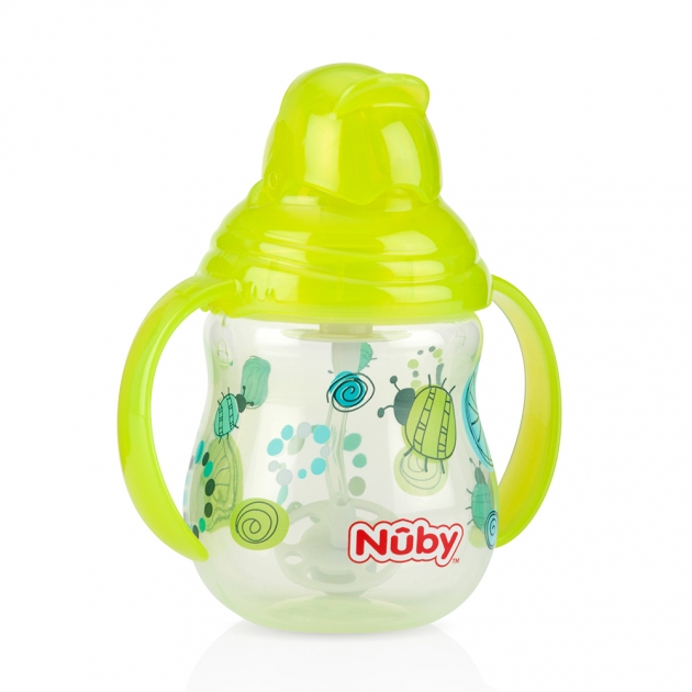 Nuby卡拉雙耳彈跳吸管杯