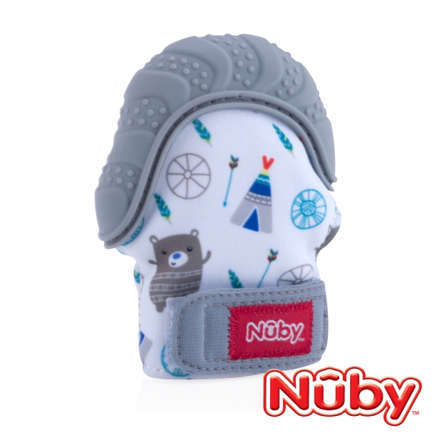 Nuby咬咬固齒手套(附收納袋)