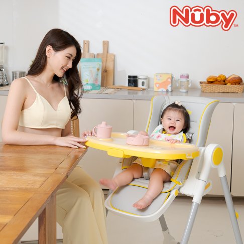 NUBY多段式兒童高腳餐椅（黃／粉／藍） 6