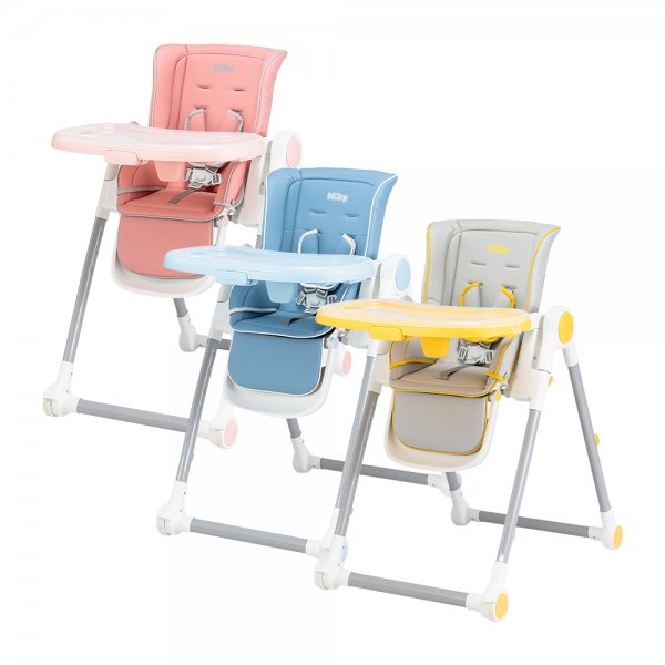 NUBY多段式兒童高腳餐椅（黃／粉／藍）