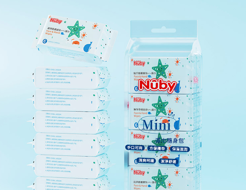 Nuby海洋奇遇迷你HOLD濕巾(箱購超划算)