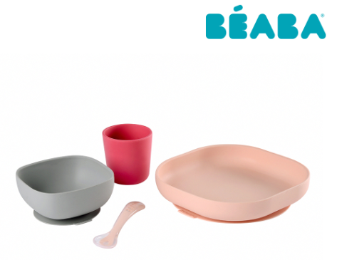 BEABA矽膠學習餐具4件組