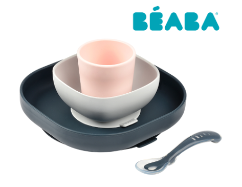 BEABA矽膠學習餐具4件組