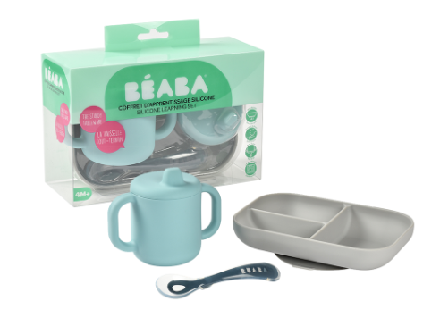 BEABA矽膠學習餐具3件組